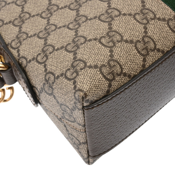 Gucci Ovdia Beige Ebony GG Supreme Canvas Shoulder Bag - Picture 8 of 9